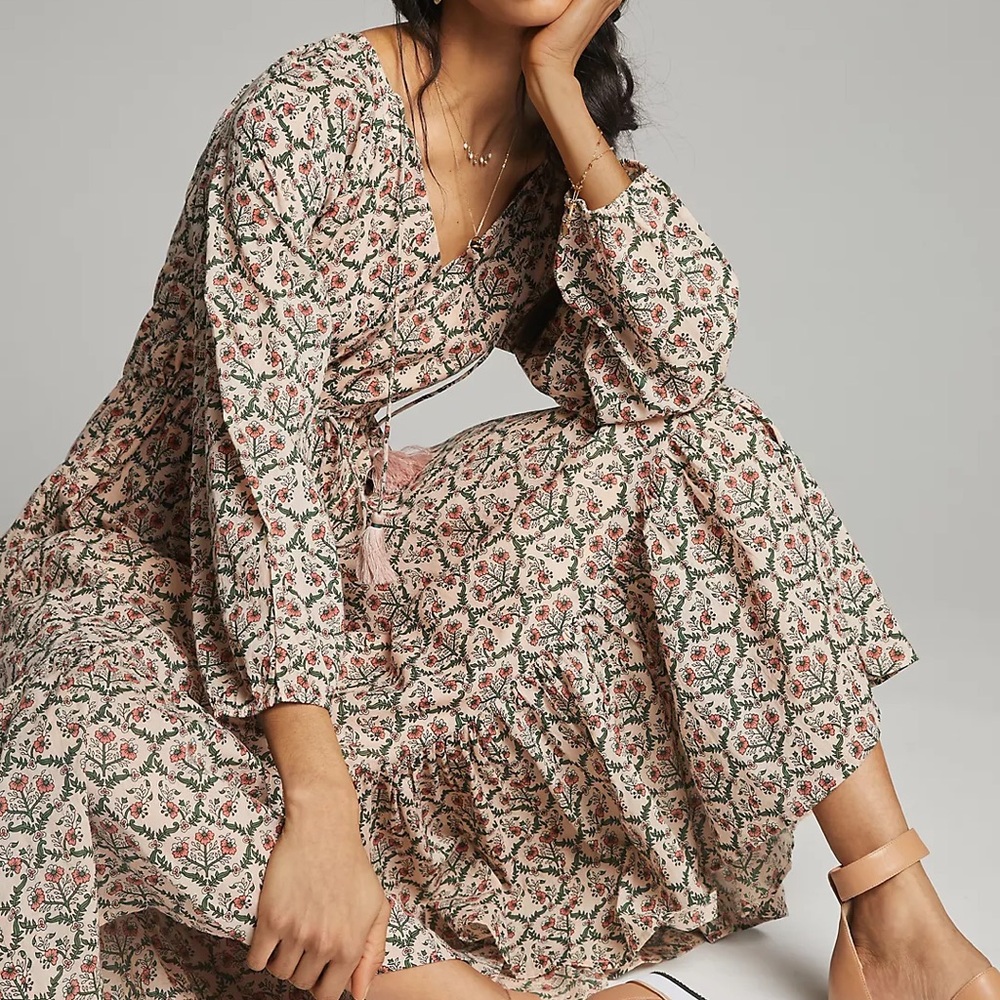 Roller Rabbit Block Print Angelica Maxi Dress - xs
